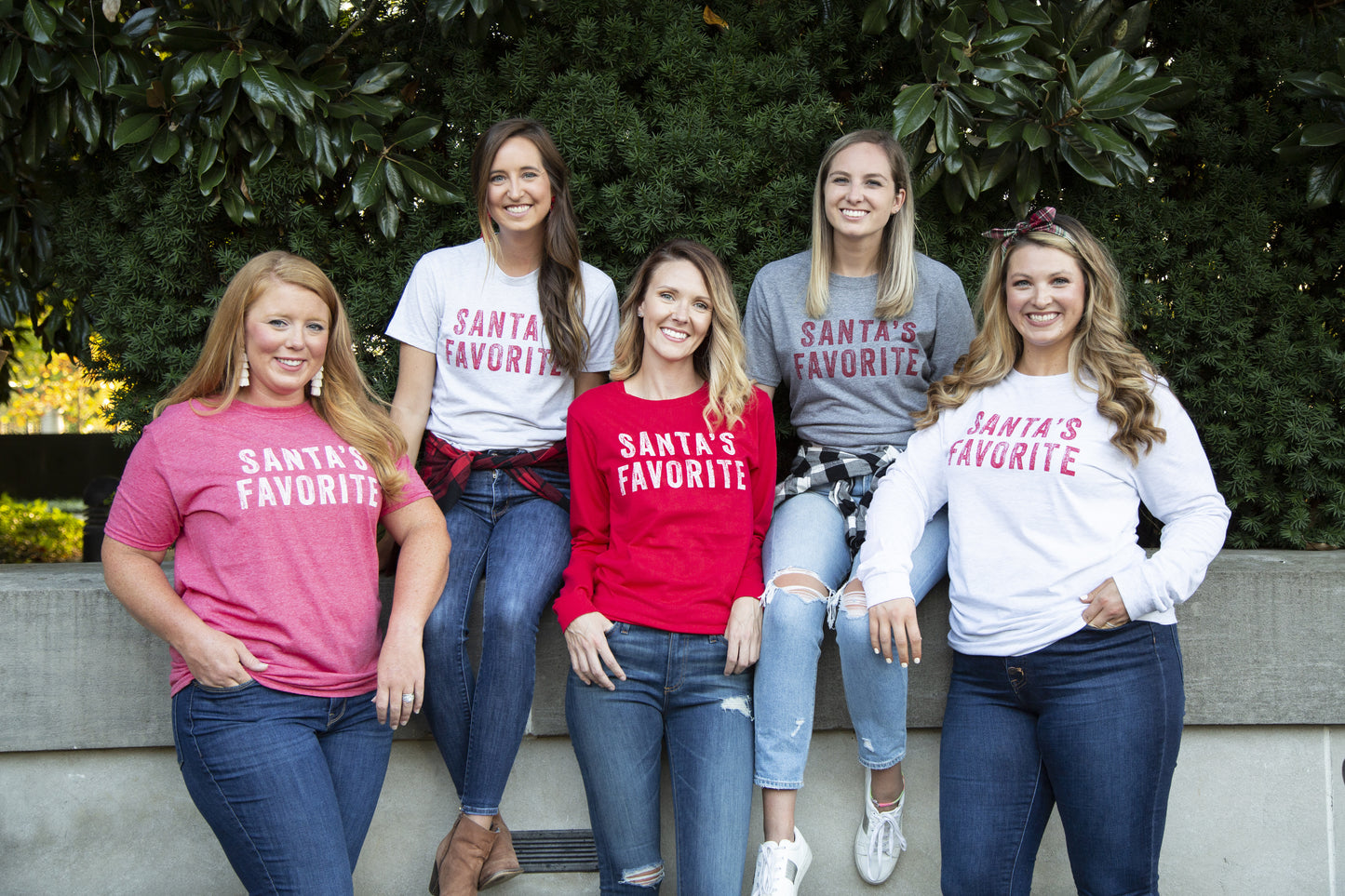 Santa's Favorite Long Sleeve - Red Shirt