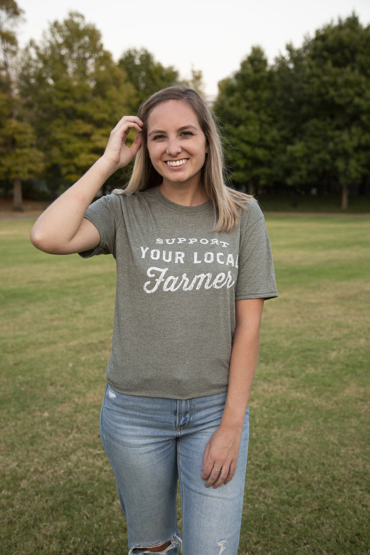 Support Your Local Farmer Shirt - GREEN