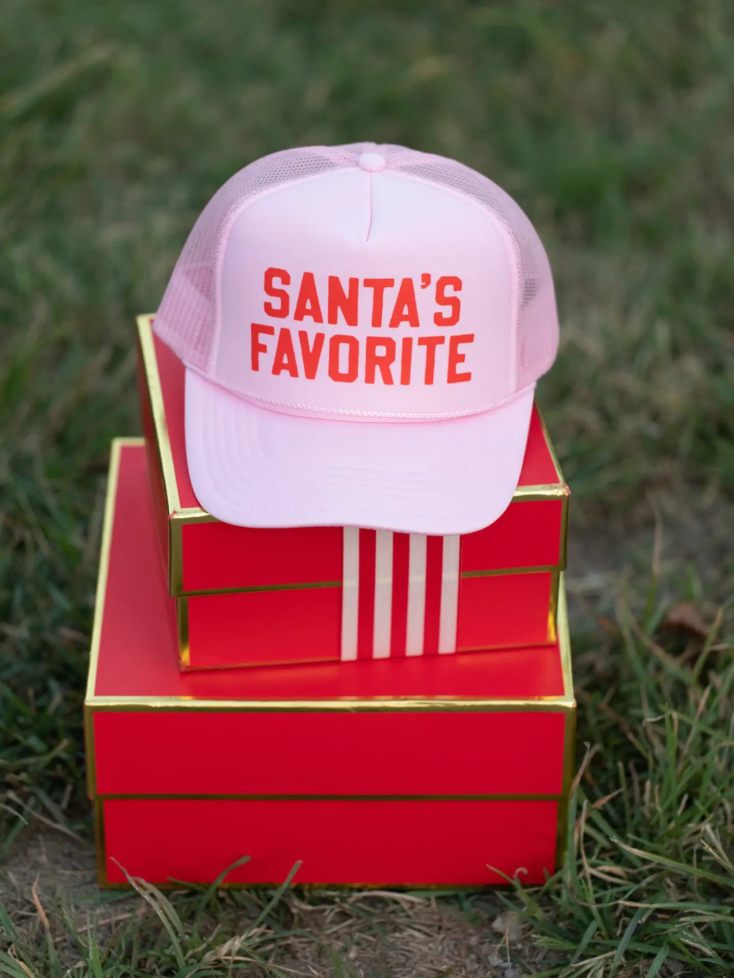 Pink Santa's Favorite-Trucker Hat