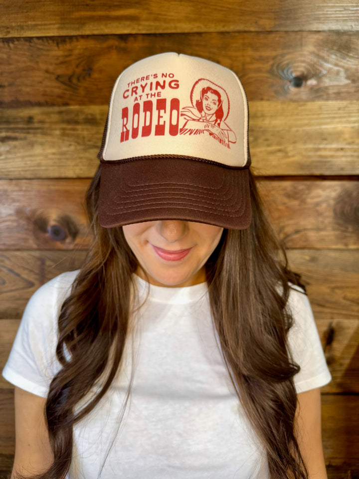 There's No Crying At The Rodeo Trucker Hat