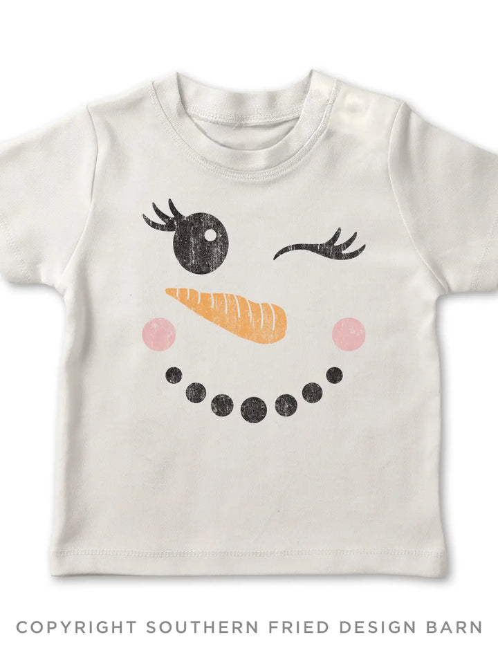 Snowman Face Toddler Shirt