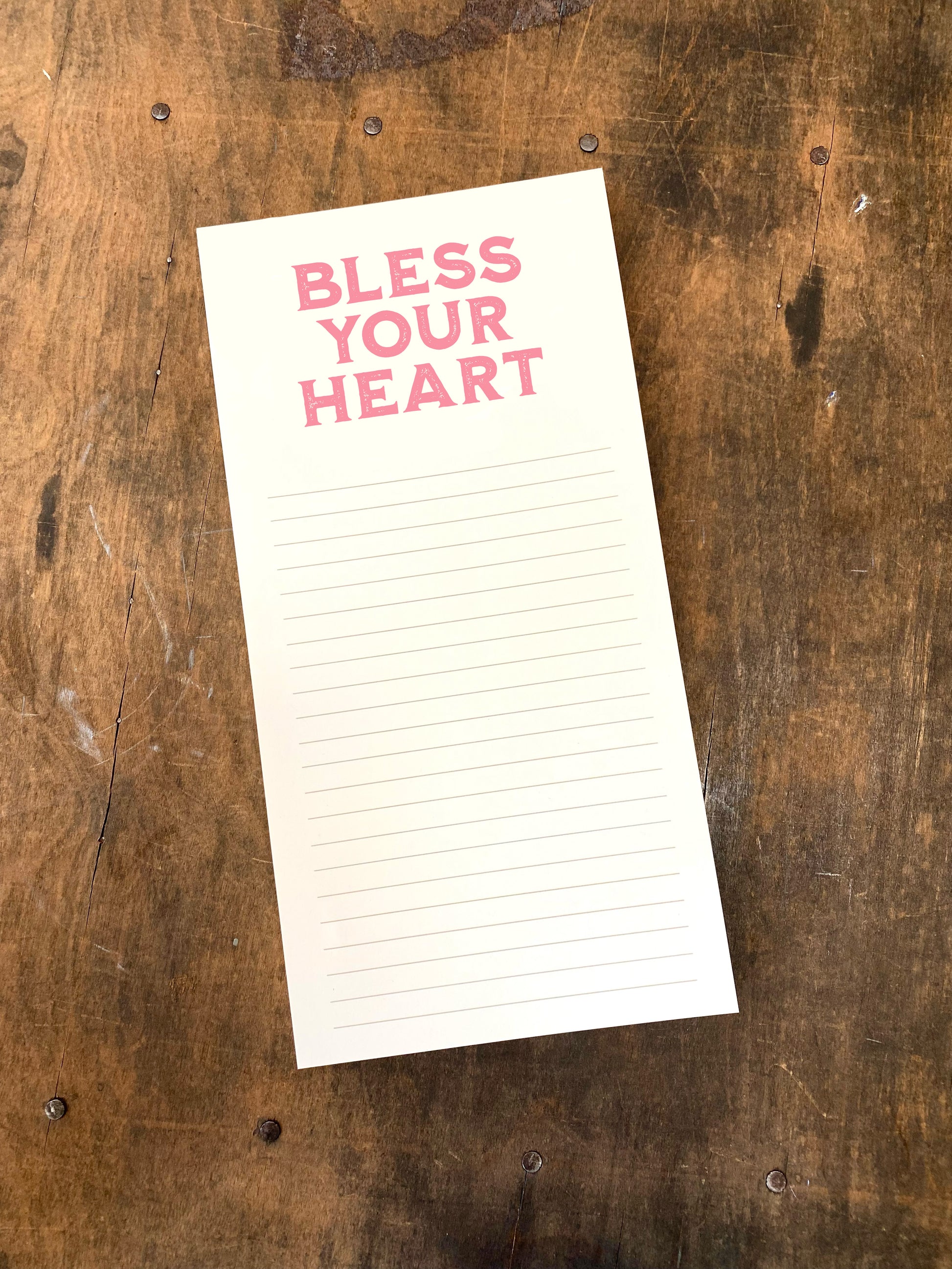 NEW Bless Your Heart Notepad