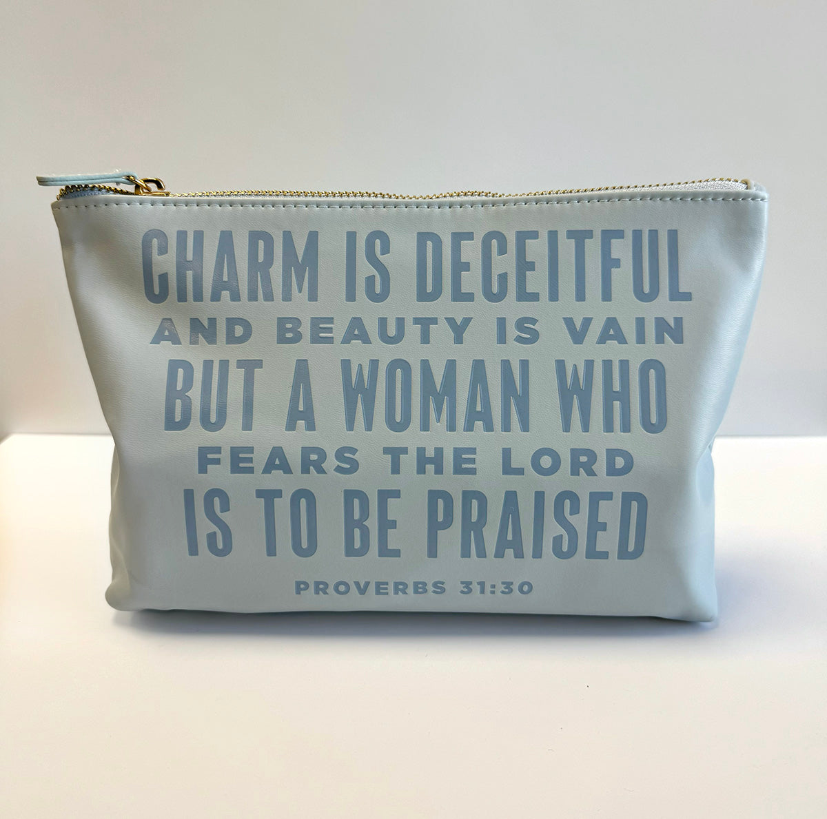 Proverbs 31:30 Bible Verse Catch All Pouch