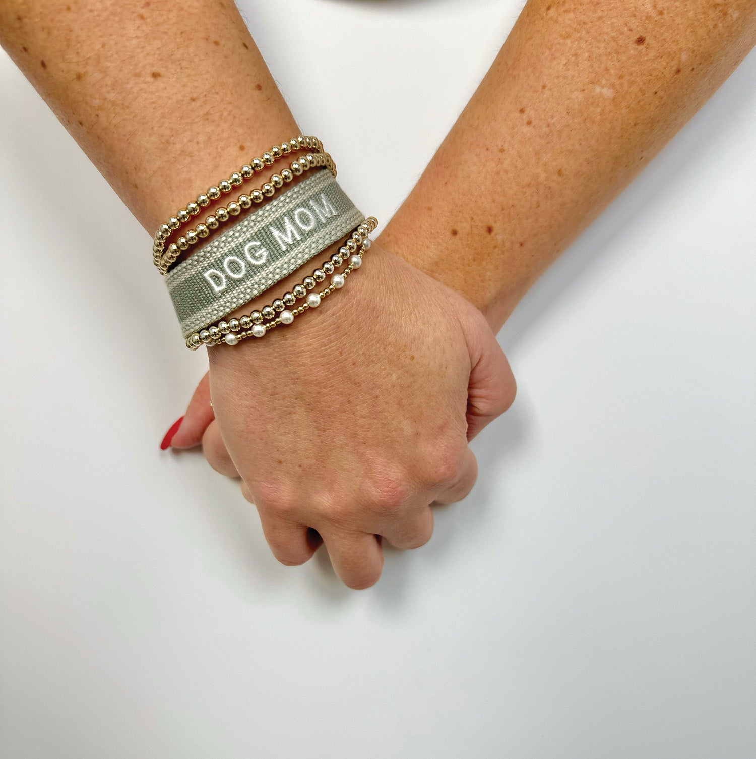 Dog Mom Woven Bracelet