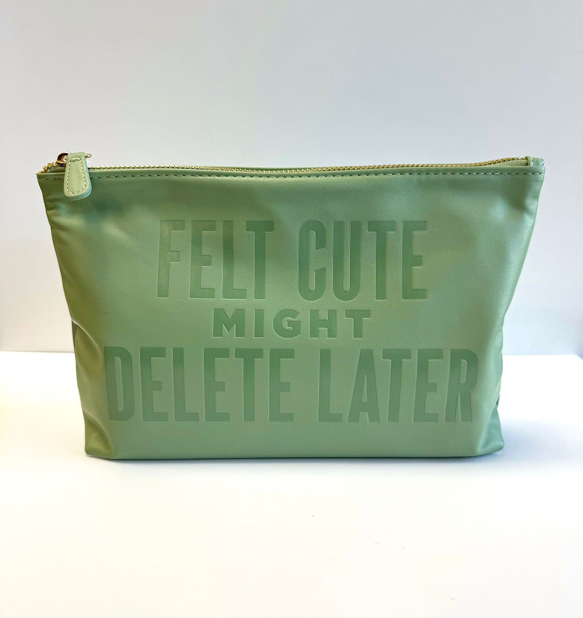 Felt Cute Might Delete Later Catch All Pouch