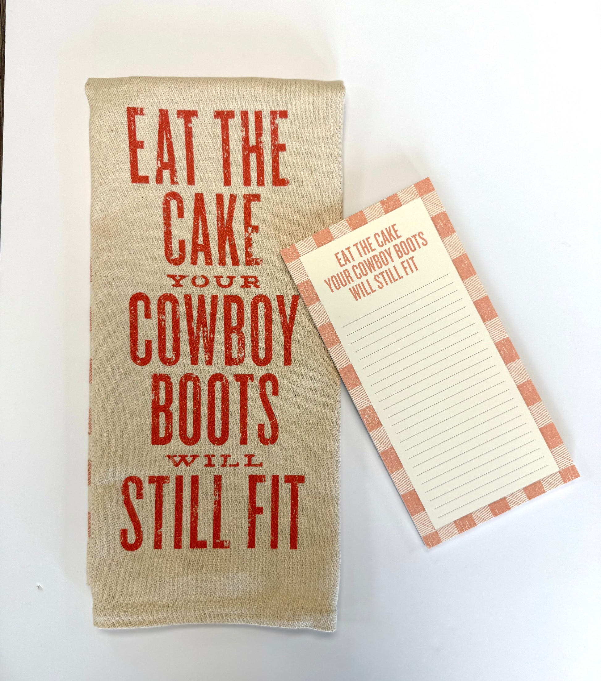 Eat The Cake Gift Set - Kitchen Towel & Notepad