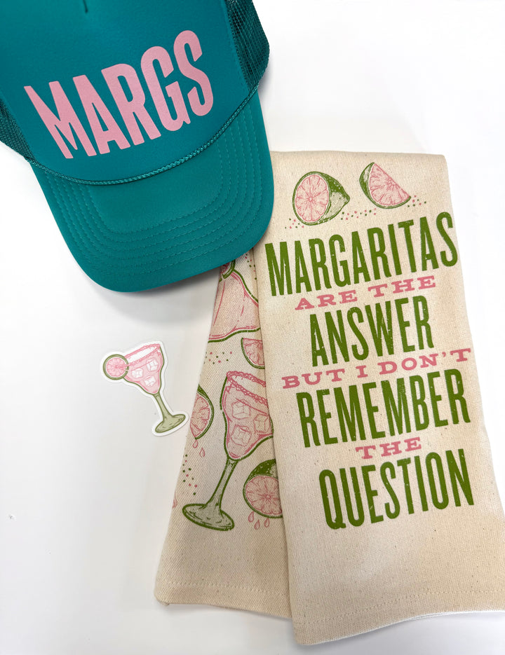 Margarita Gift Set - Kitchen Towel, Trucker Hat, & Sticker