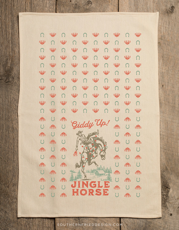 Giddy Up Jingle Horse Kitchen Towel