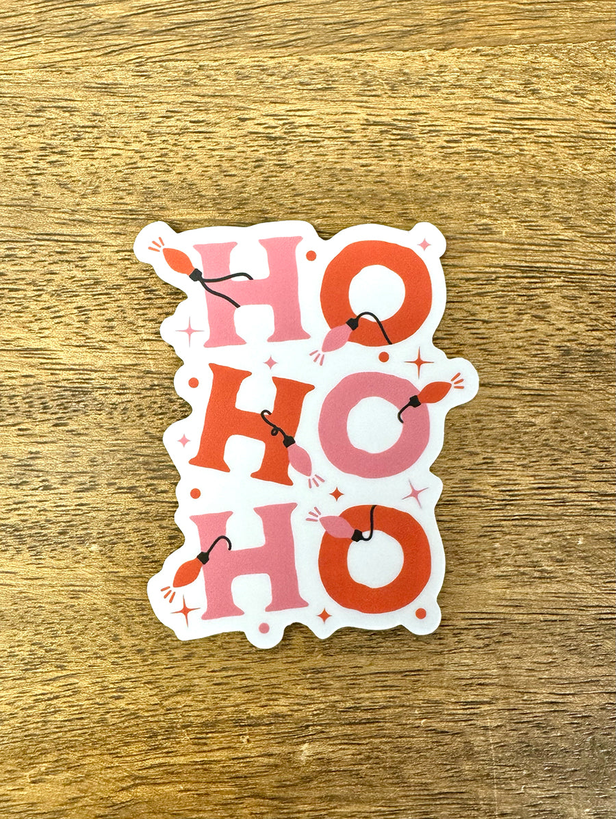 Ho Ho Ho Lightbulbs Sticker