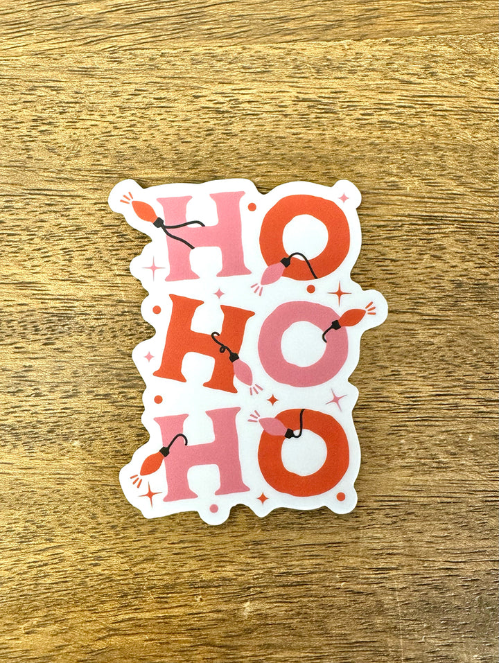 Ho Ho Ho Lightbulbs Sticker