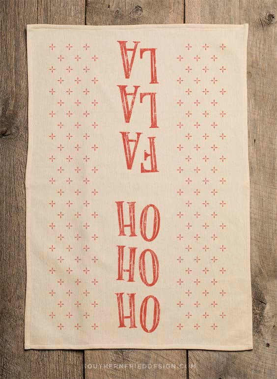 Ho Ho Ho Fa La La Kitchen Towel