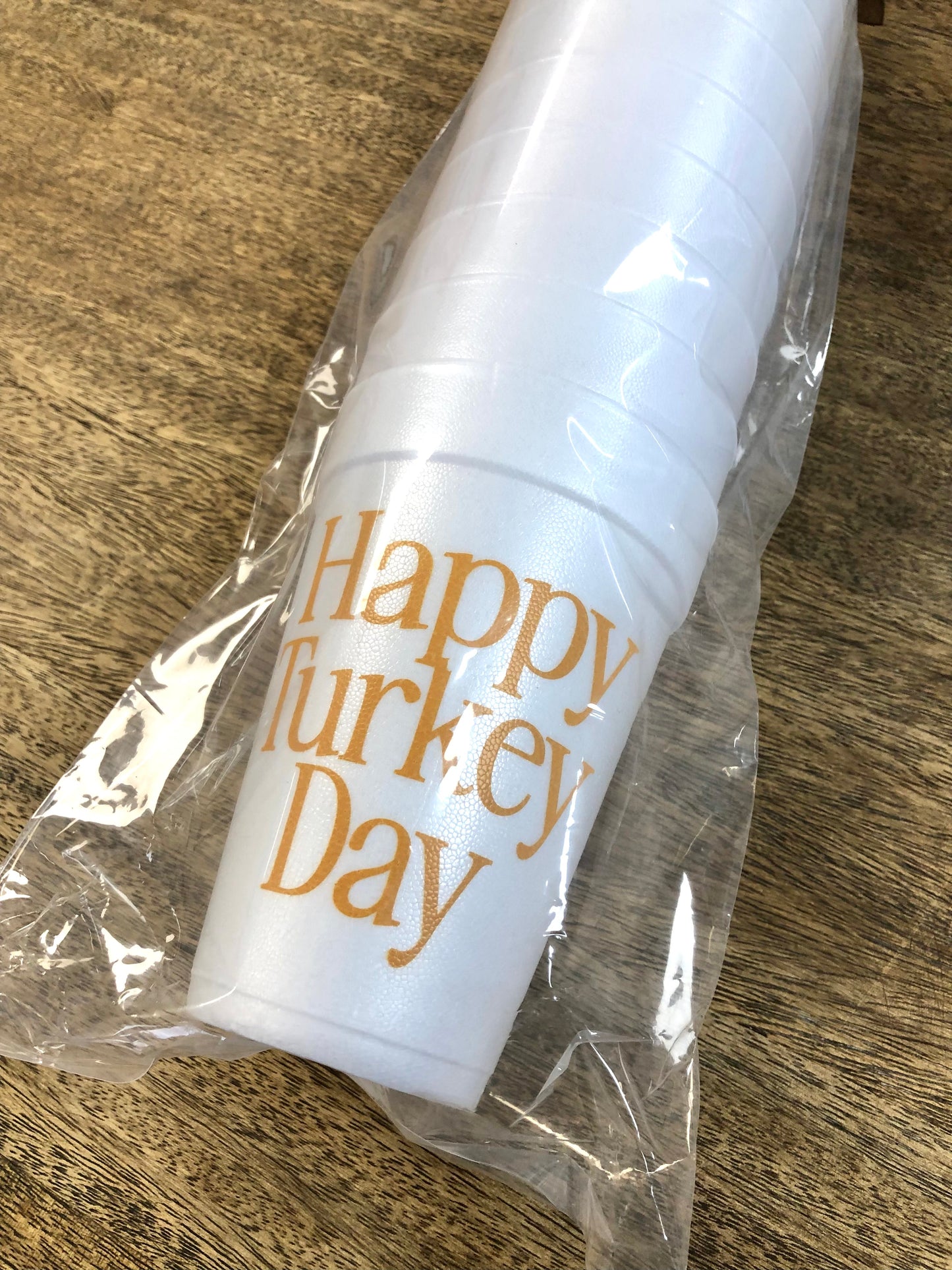 Happy Turkey Day Foam Cups - Buy 3 Sleeves Get the 4th Free