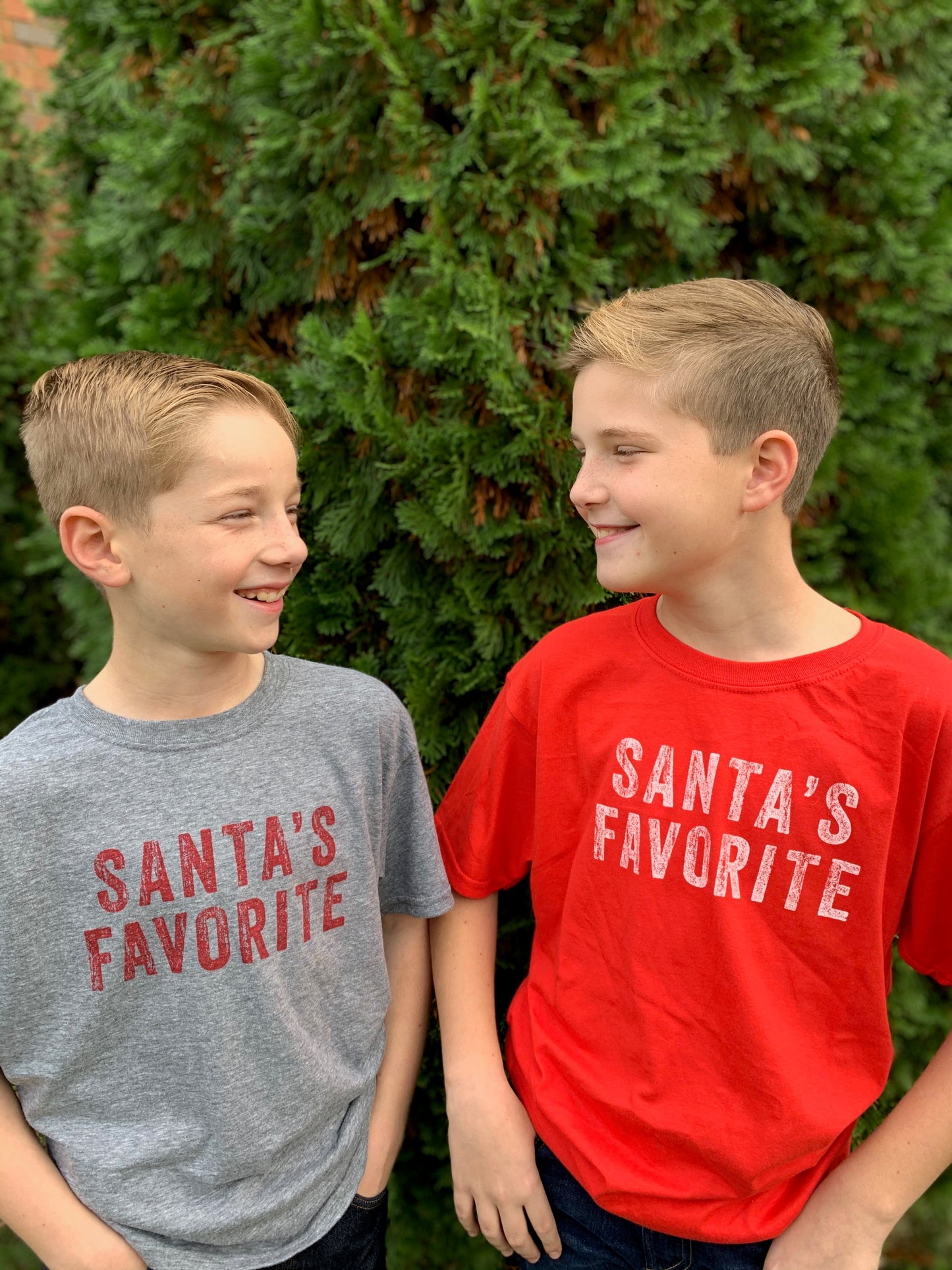 Santa's Favorite Grey YOUTH Shirt