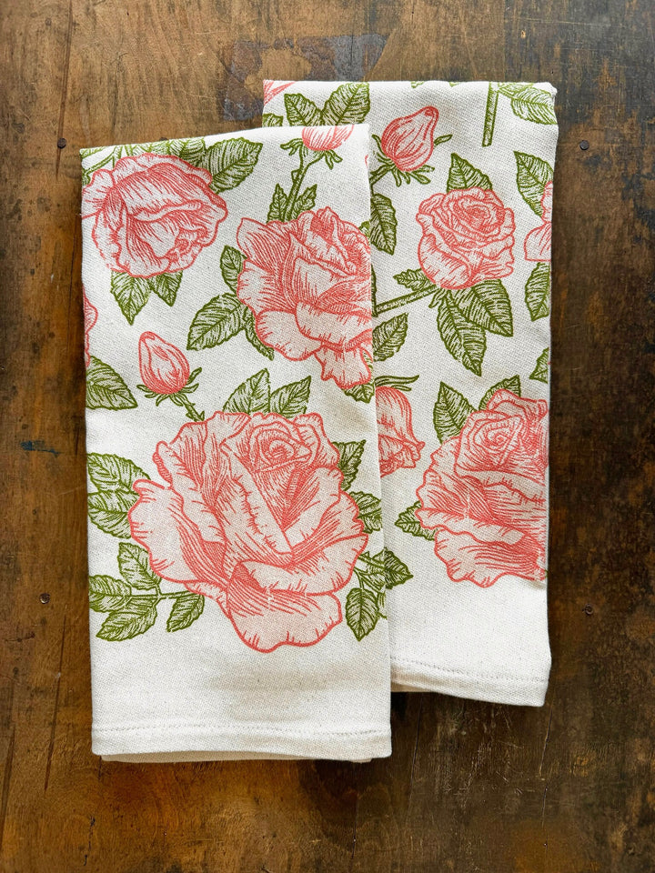 Rose Pattern (Pink)- Kitchen Towel