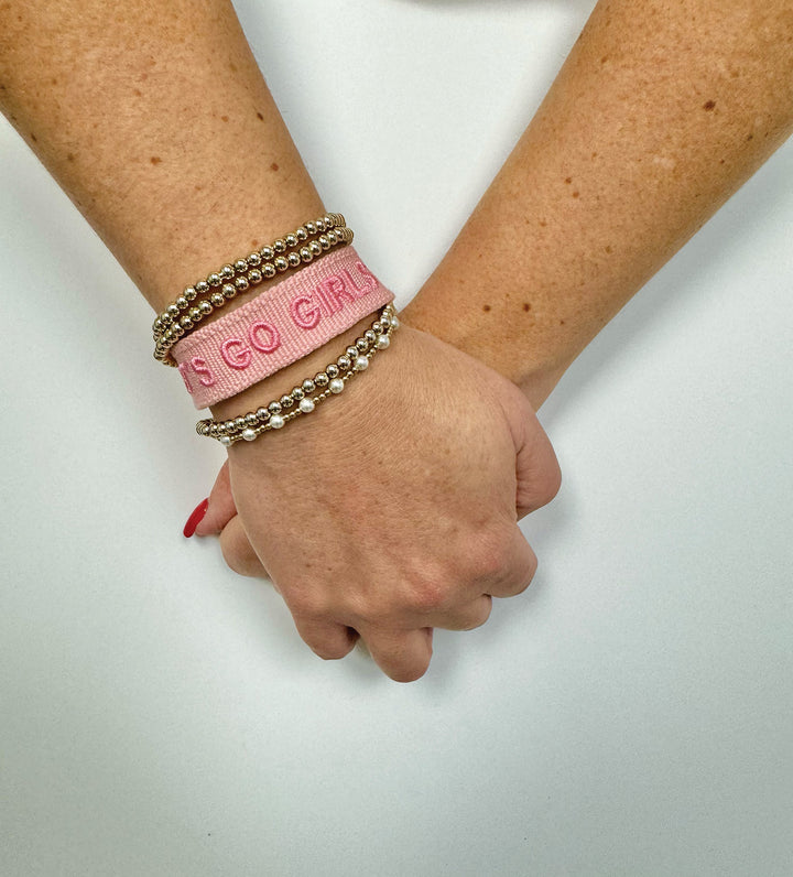 Let's Go Girls Woven Bracelet
