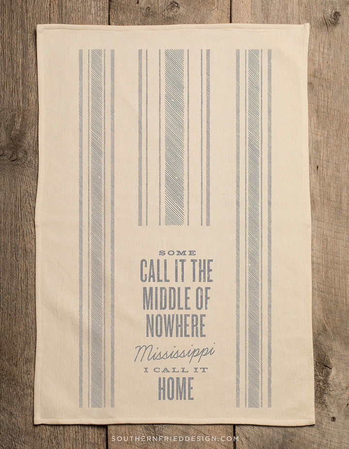 Middle Of Nowhere Mississippi Kitchen Towel