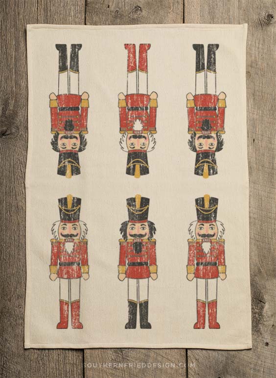 Red Nutcracker Kitchen Towel