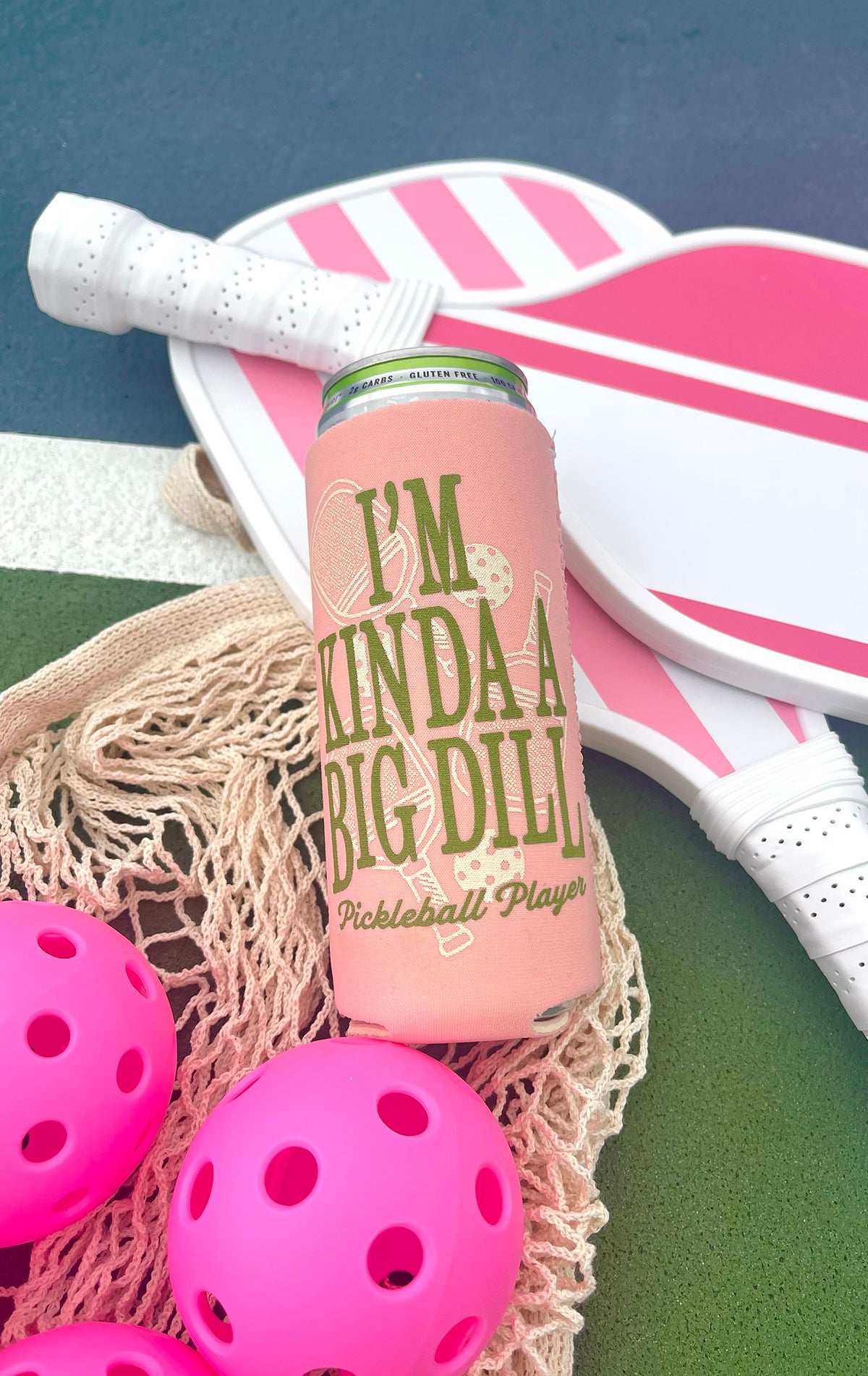 I'm Kinda A Big Dill Pickleball - Slim Can Coozie