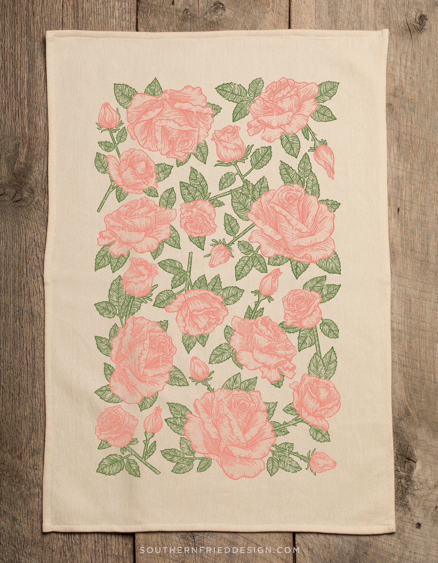Rose Pattern (Pink)- Kitchen Towel
