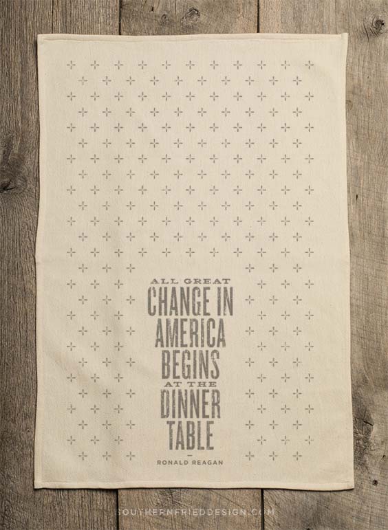 Ronald Reagan Quote Kitchen Towel
