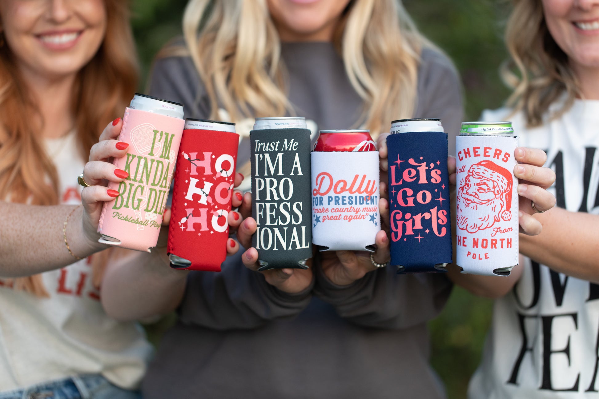 Let's Go Girls - Slim Can Coozie