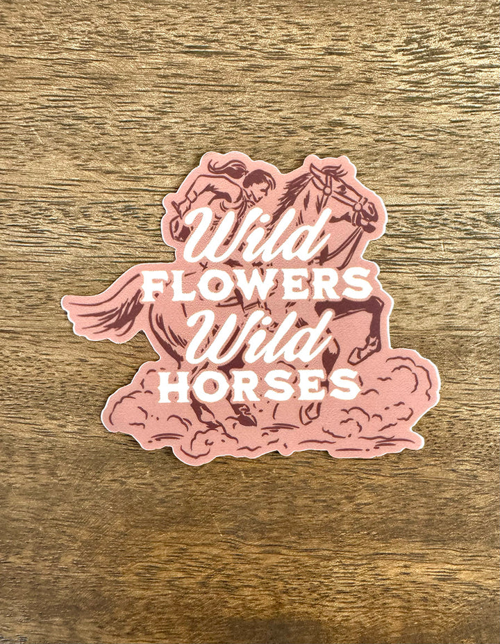 Wild Flowers Wild Horses Sticker