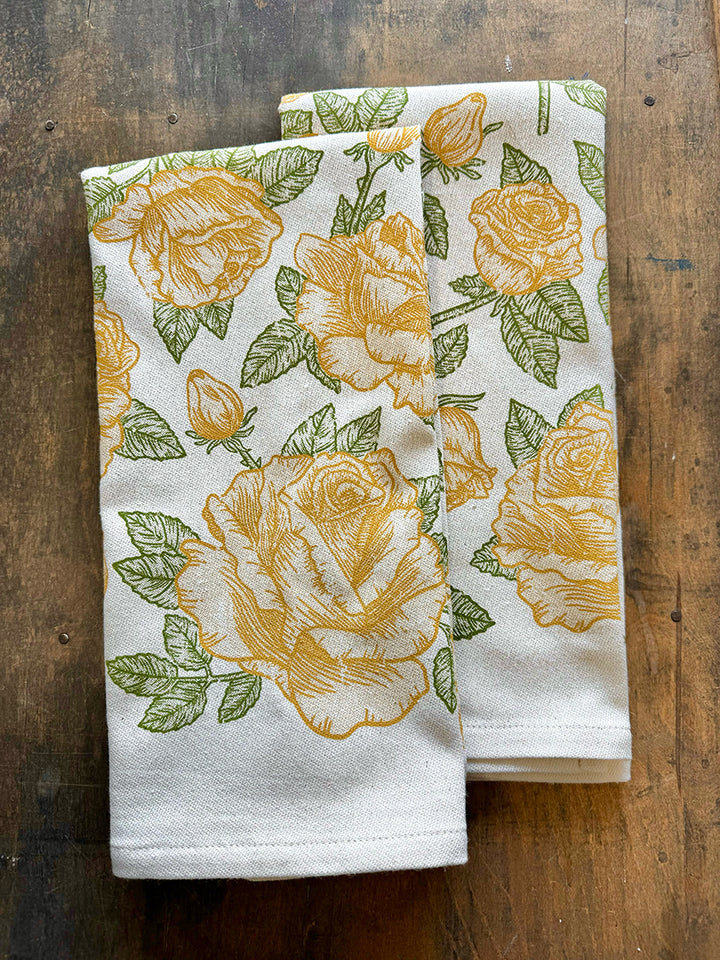 Yellow Rose- Kitchen Towel