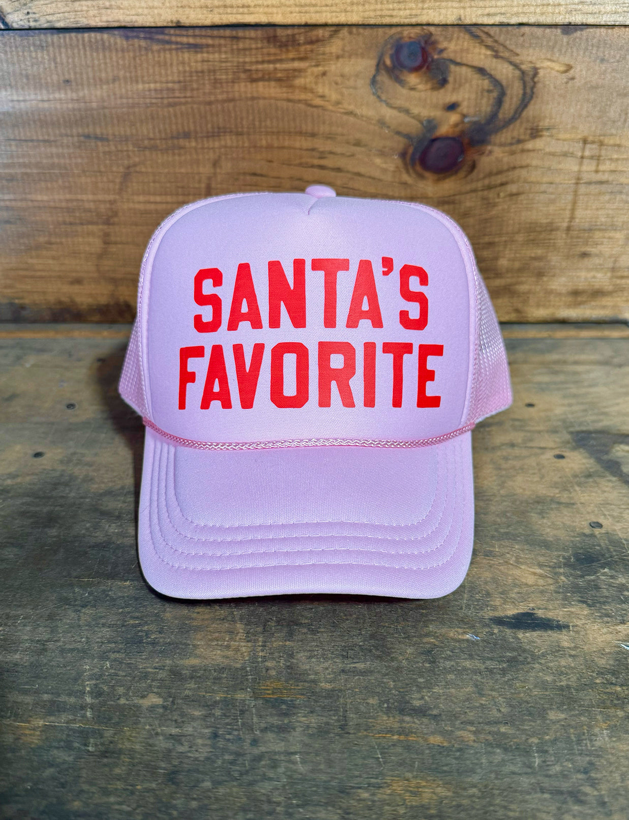 Pink Santa's Favorite-YOUTH Trucker Hat