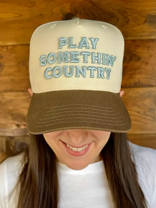 Play Somethin' Country Embroidered Trucker Hat
