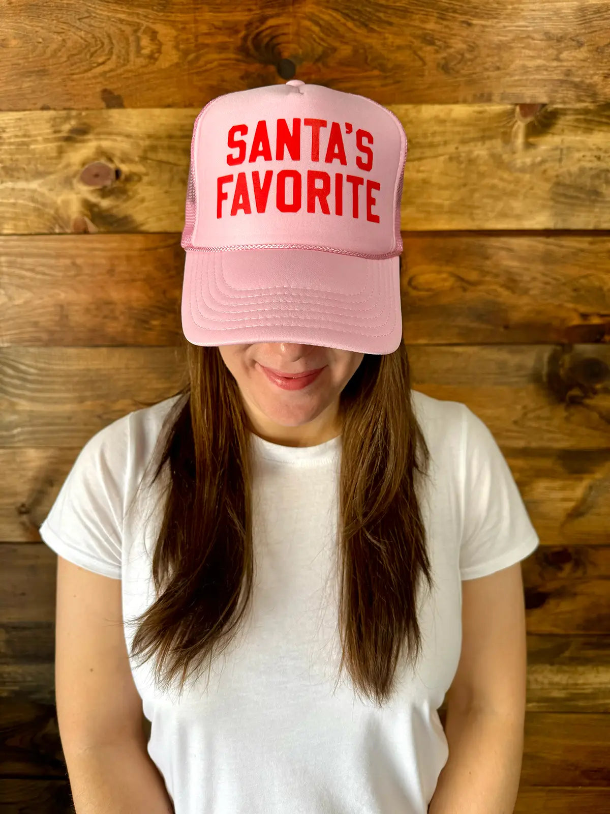 Pink Santa's Favorite-Trucker Hat