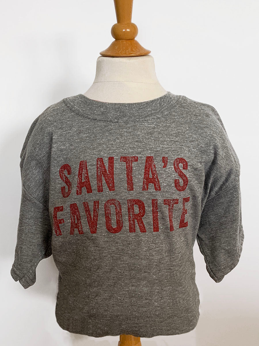 Santa's Favorite Grey YOUTH Shirt