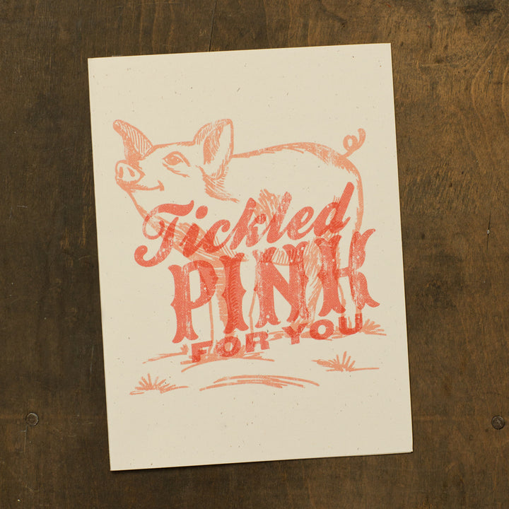 Tickled Pink For You Card