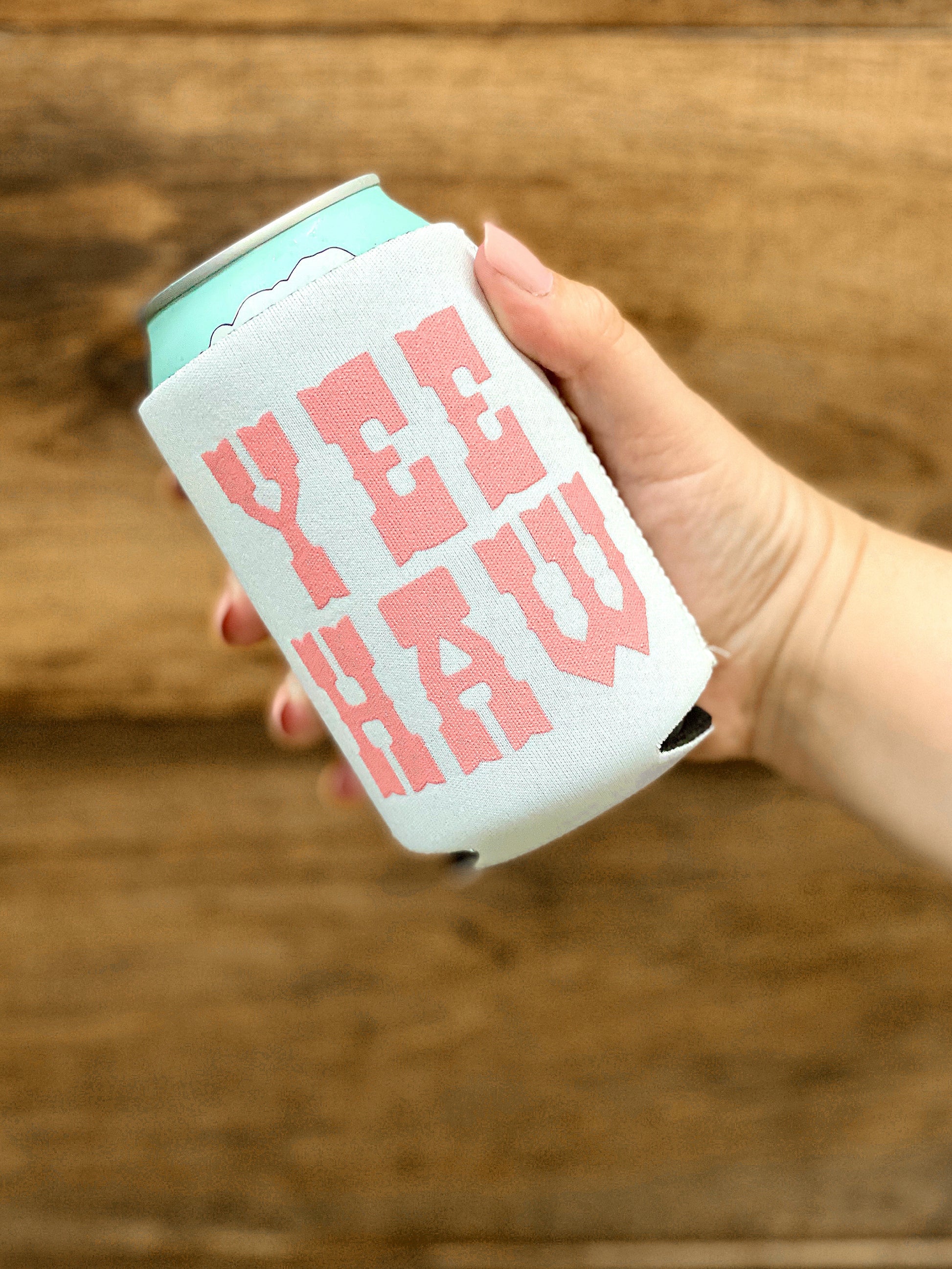 Yeehaw (White/Pink) - Coozie