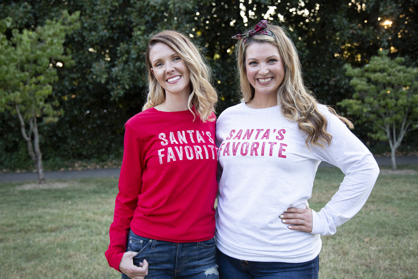 Santa's Favorite Long Sleeve - Red Shirt