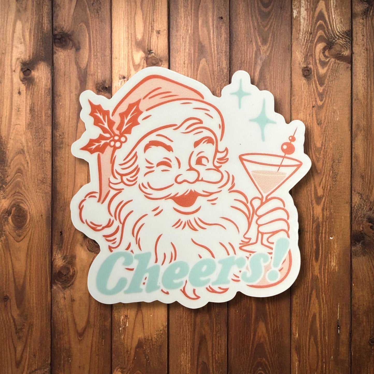 "Cheers Santa" Sticker