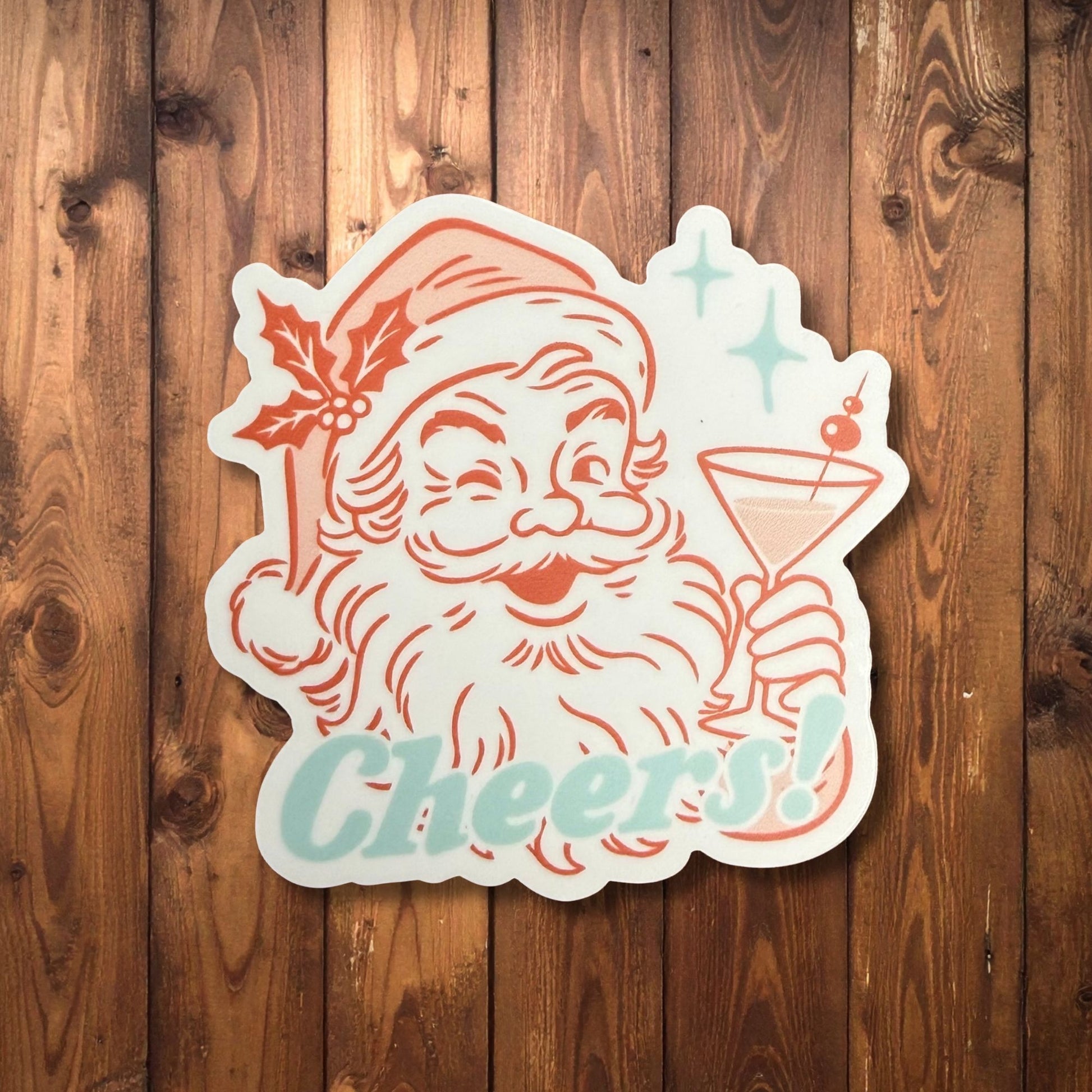"Cheers Santa" Sticker