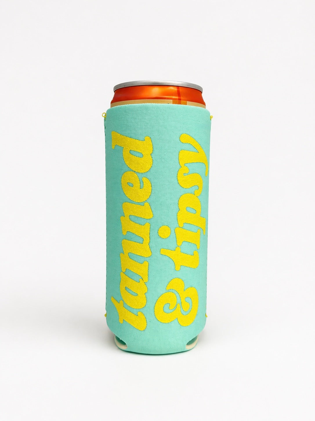 tanned & tipsy - Slim Can Coozie