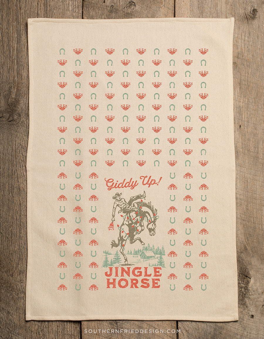 Giddy Up Jingle Horse Kitchen Towel
