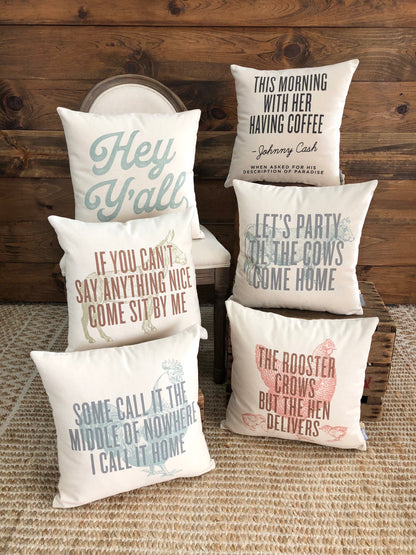 Let's Party til the Cows Come Home - Throw Pillow Cover