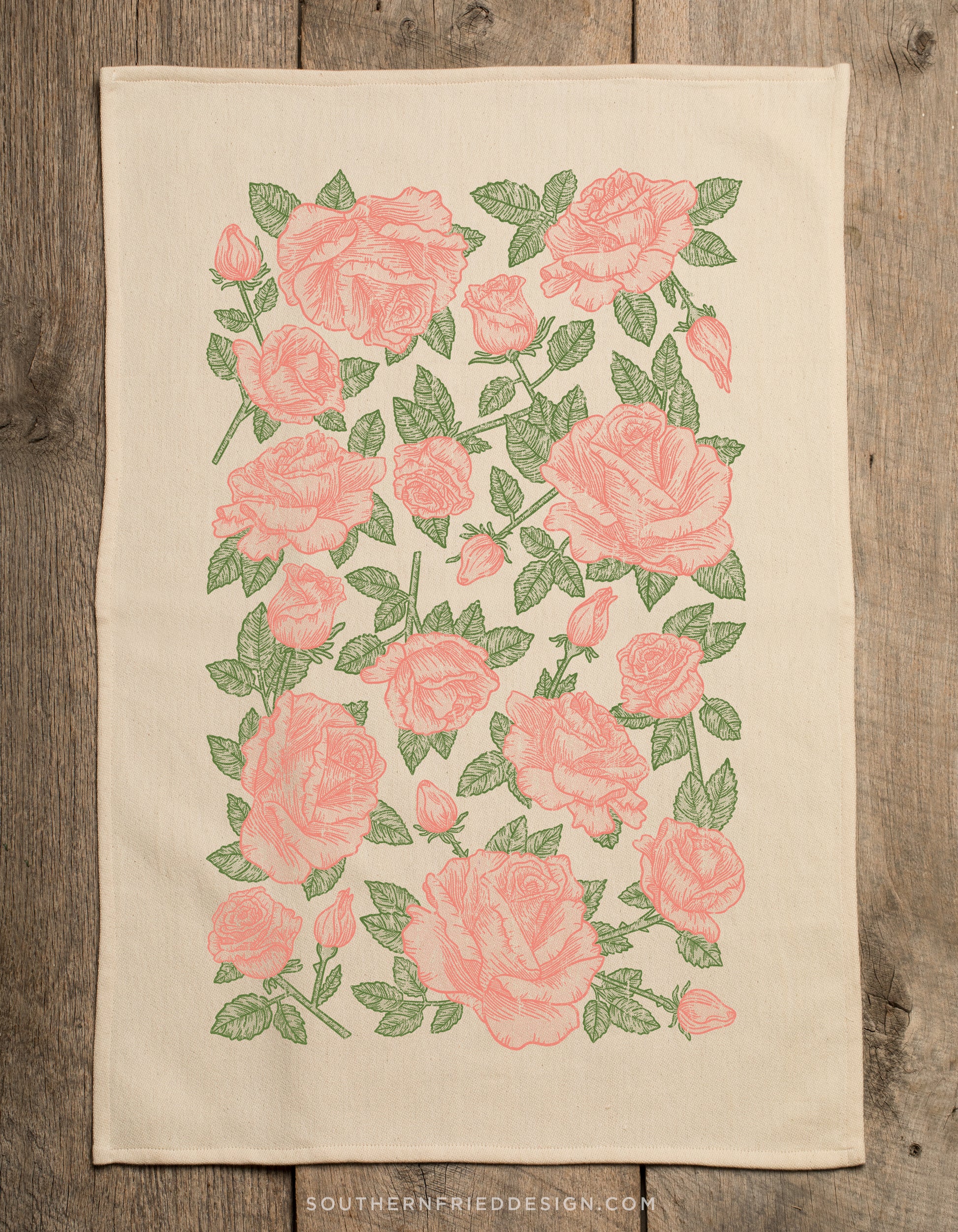 Rose Pattern (Pink)- Kitchen Towel