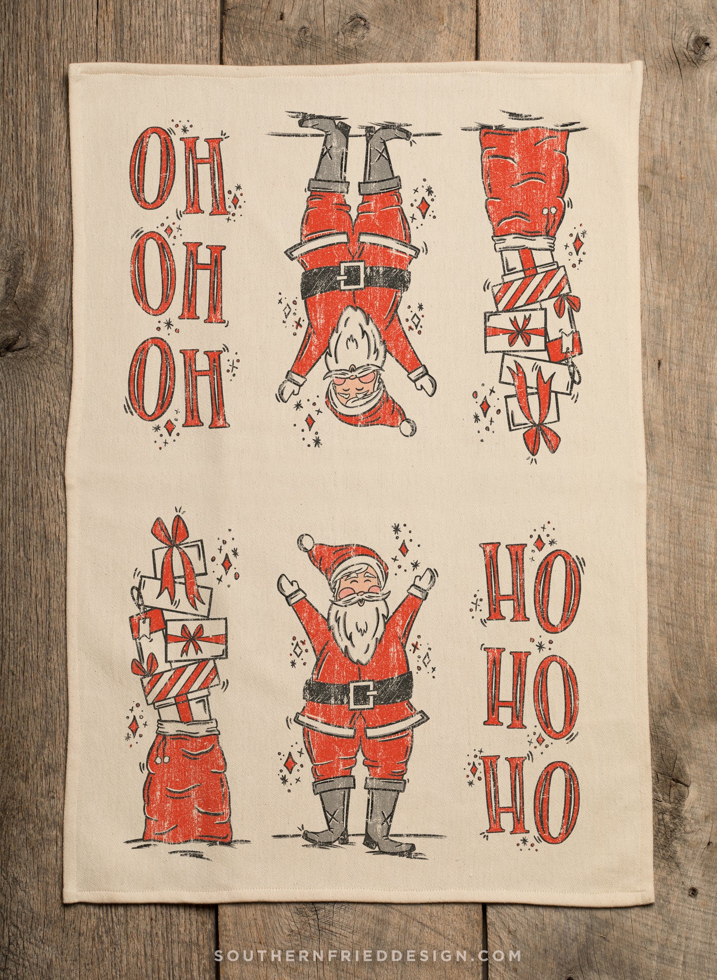Santa & Presents - Red