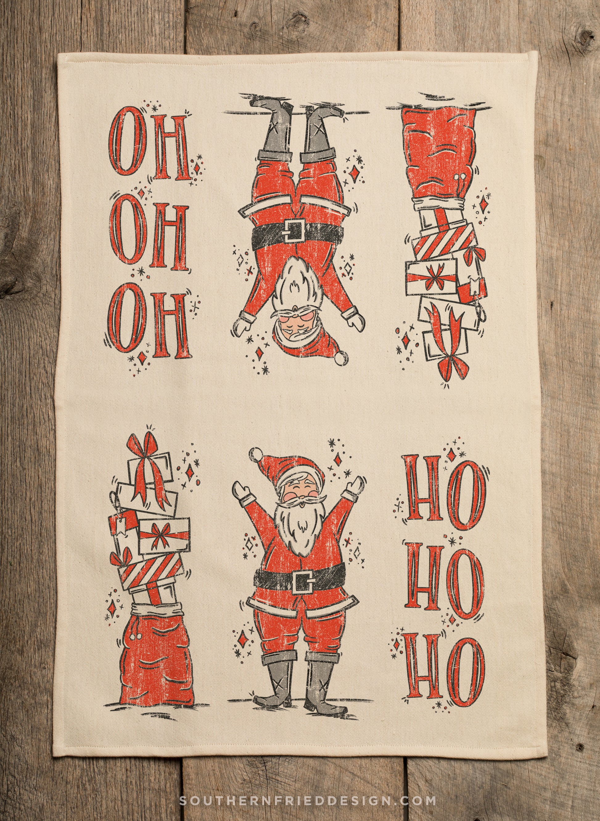 Santa & Presents - Red