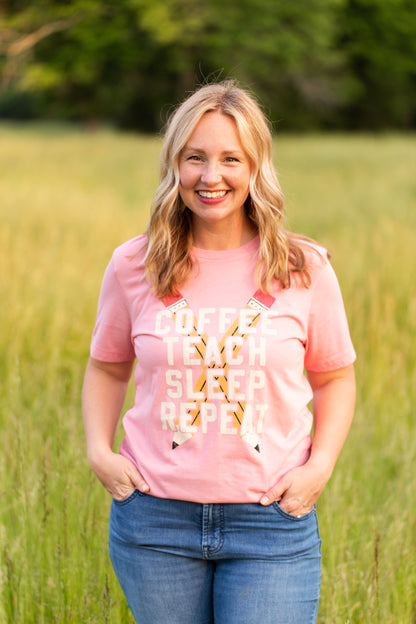 Coffee Teach Sleep Repeat - Shirt