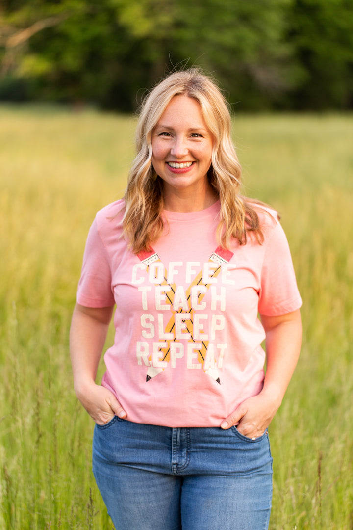Coffee Teach Sleep Repeat - Shirt