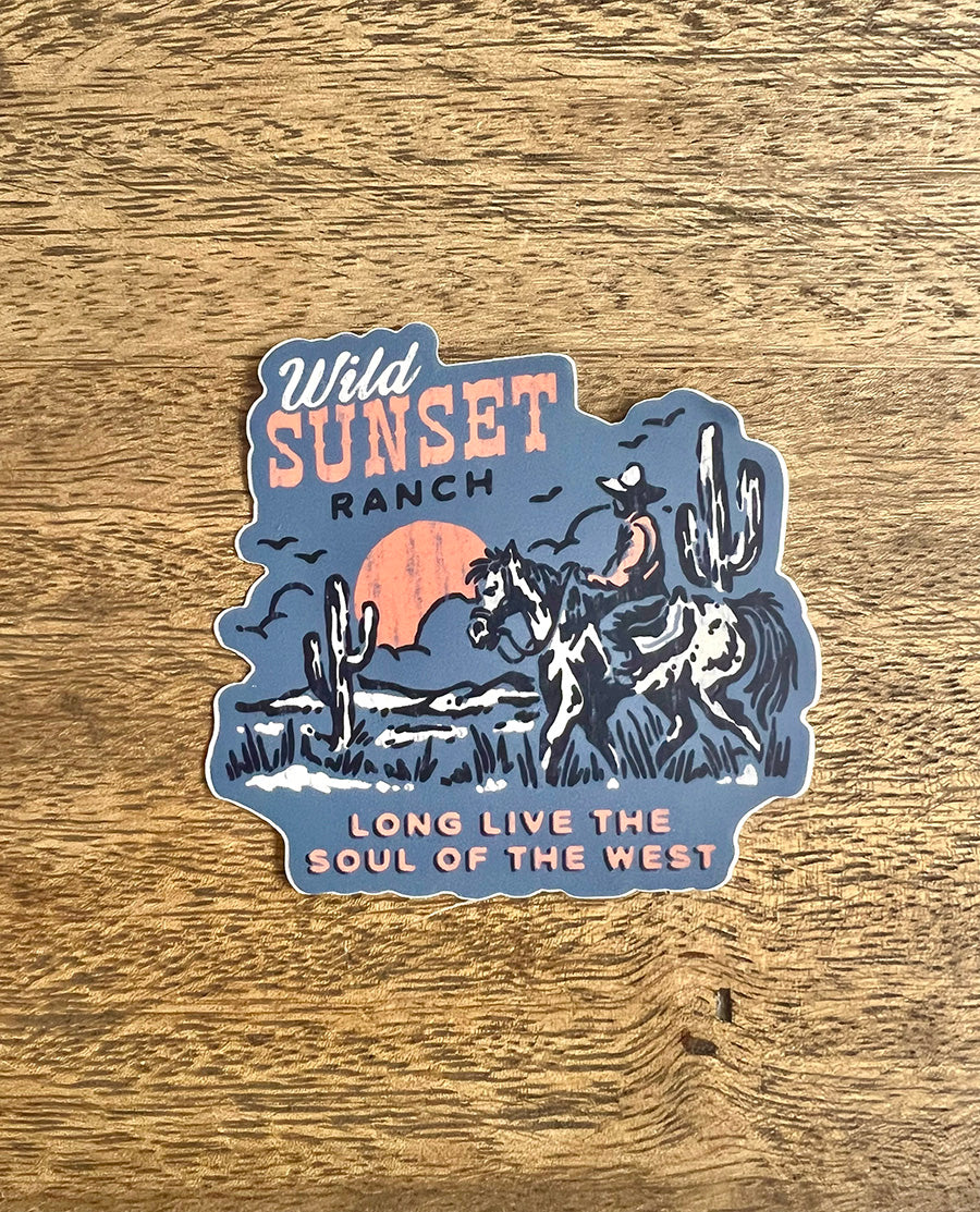 Ranch Hand Sticker Wht Wild Sunset Ranch- Sticker – Southern Fried Design Barn