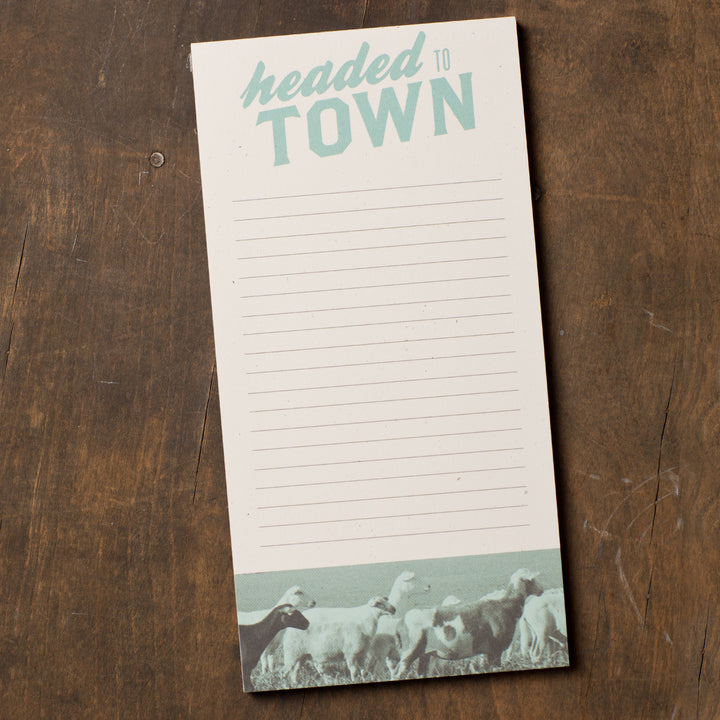 Headed To Town Notepad