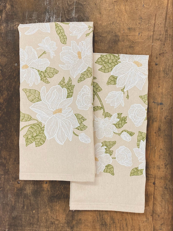 Magnolia Pattern Kitchen Towel