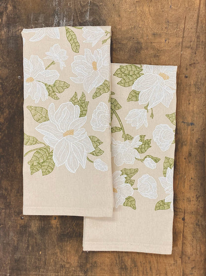 Magnolia Pattern Kitchen Towel