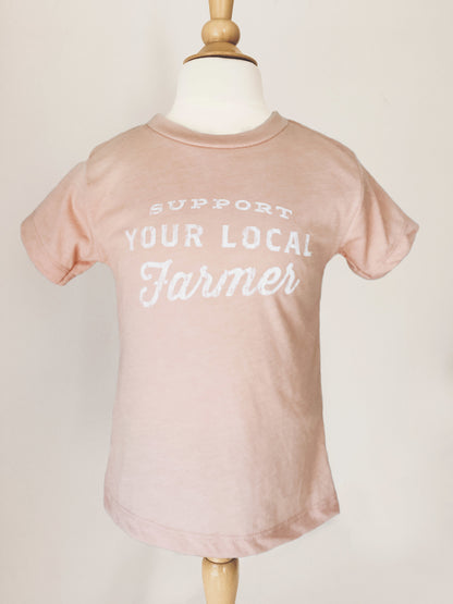 Support Your Local Farmer - Blush Toddler Shirt