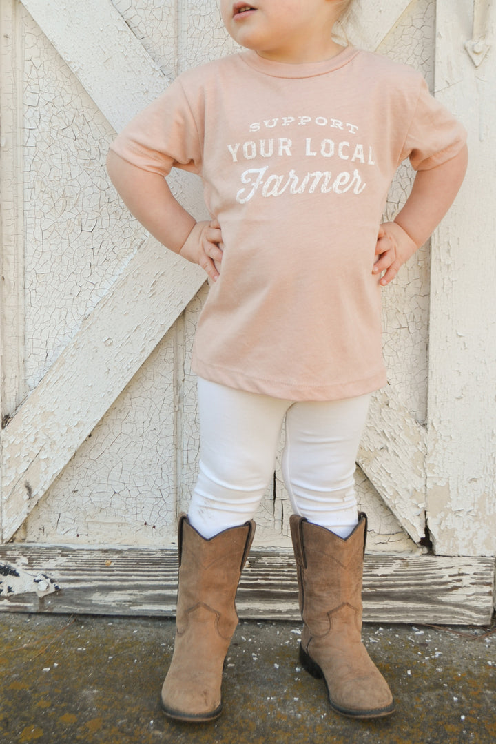 Support Your Local Farmer - Blush Toddler Shirt